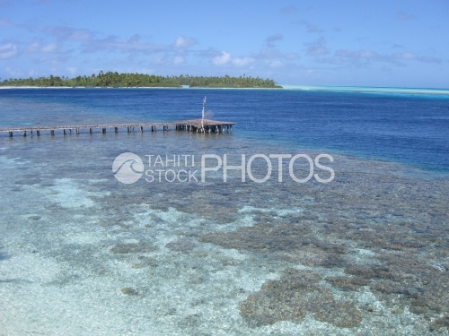 Wood Deck on the lagoon, Ponton de bois sur le lagon
