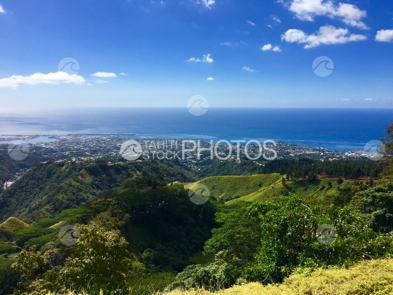 View from the belvedere at Pirae, Papeete