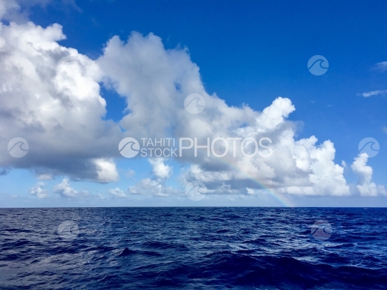 Rainbow over the open sea