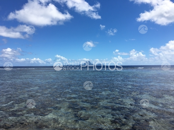 Bora Bora seen from the reef of Tahaa