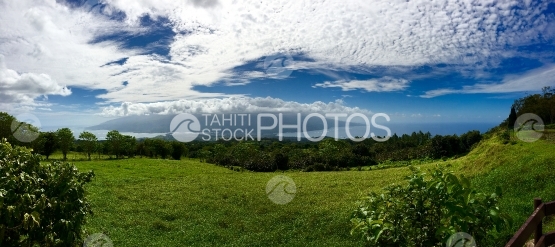 Tahiti Iti, Panoramic View from the plateau de Taravao on Tahiti