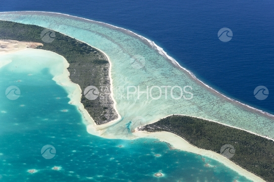 Tupai, aerial view of the atoll