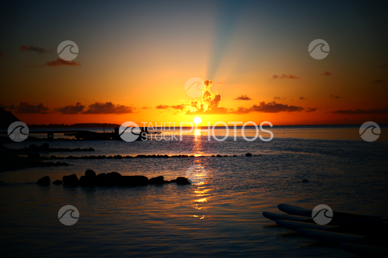 Incredible sunset at Moorea
