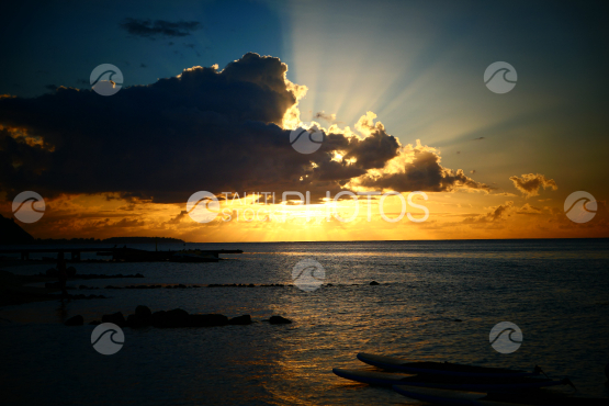 Incredible sunset at Moorea
