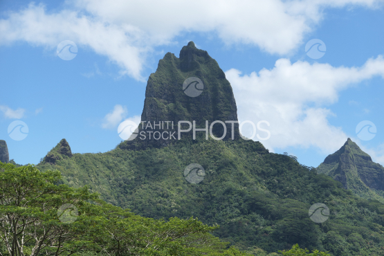 Mountain of Moorea, shot from the Belvedere