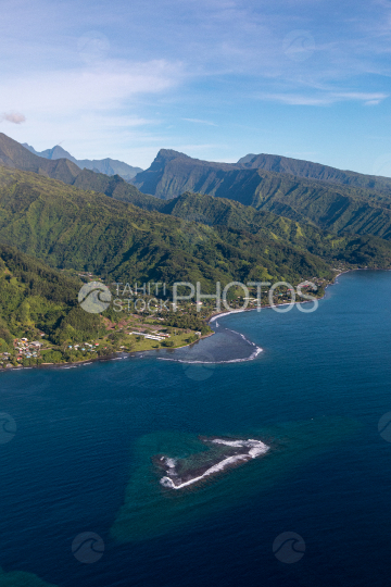 Tahiti aerial photography of Faaone