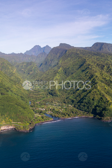 Tahiti aerial photography of Faaone