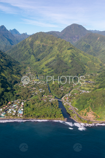 Tahiti aerial photography of Mahaena