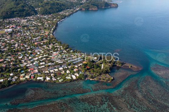 Tahiti, aerial photography of Pointe Vénus