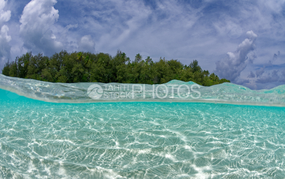 motu fareone, turquoise lagoon of Moorea