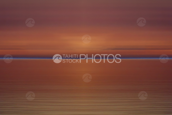 Sunset on the lagoon, French Polynesia