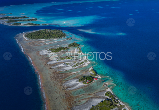 Atoll of Fakarava, Aerial photography, French Polynesia, Tetamanu Pass
