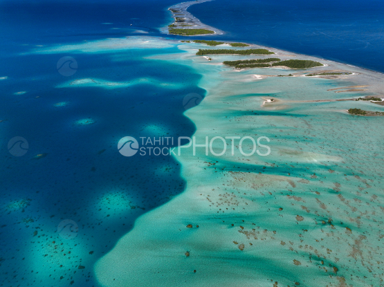 Atoll, Fakarava, Aerial photography, French Polynesia