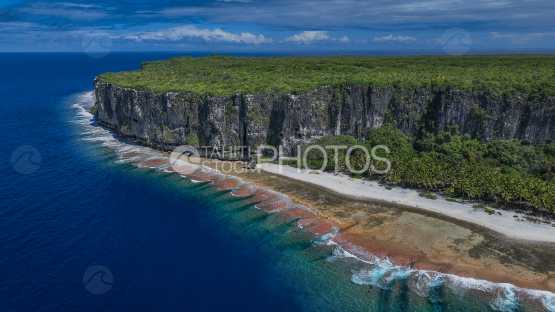 Makatea, Island, Tuamotu, French Polynesia, Cliffs